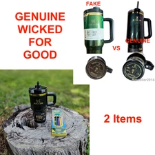 2 ITEMS Stanley Wicked For Good Elphaba Quencher Tumblers 20oz + Straws GENUINE