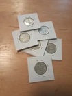 (6) 1950's Washington Quarters 90% Silver Content Circulated
