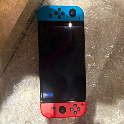 Nintendo Switch OLED 64GB Console w/ Neon Red/Blue Joy-Con Dock HDMI Cable