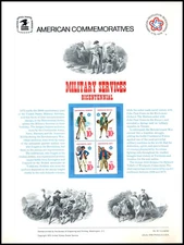 1975 Military Services Bicentennial CP52 commemorative panel 52 MNH Sc 1568a