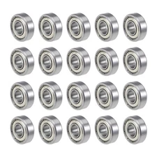 20Pcs 1/4"x5/8"x0.196" Deep Groove Ball Bearing,Shielded Z2 Lever Bearings R4ZZ