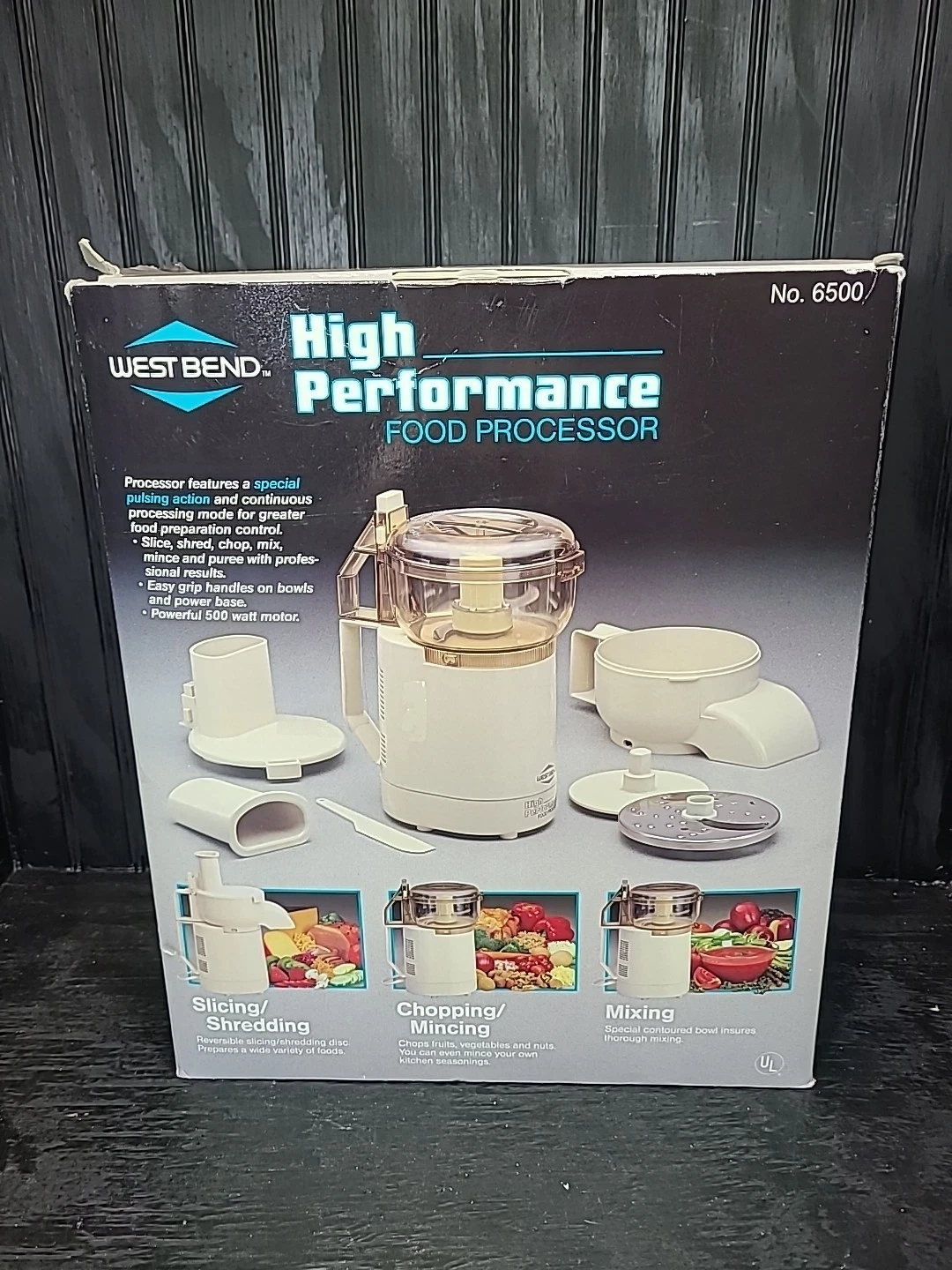 Vintage West Bend Food Processor 6500 Chopper Slicer High Performance Complete