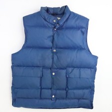 Vintage Woolrich Puffer Vest Jacket Large Blue Insulated