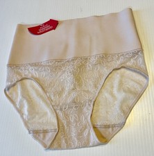 maidenform Shaping Waistband Lace Panties NWT Nude Size Medium