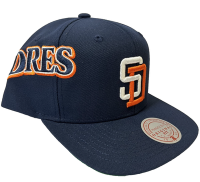 Mitchell & Ness San Diego Padres MLB Playoff Win Snapback Hat Navy