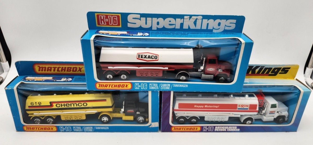 Matchbox Super Kings Ford Articulated Tanker (x3) Chemco Exxon