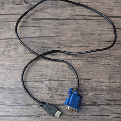 1 m HDMI to VGA Cable Monitor Lead PC XBOX Laptop Converter Adapter - 第 1/4 張圖片