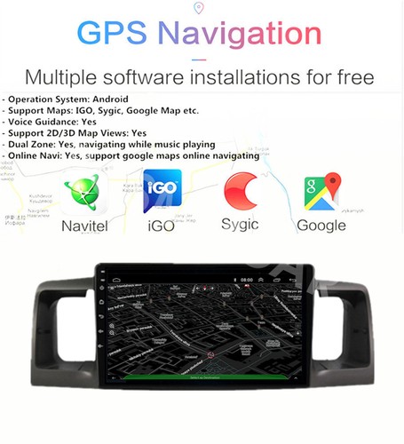 Touch Screen Video Player GPS WiFi For Carplay Fit For Toyota Corolla 2003-2008 - Picture 20 of 24