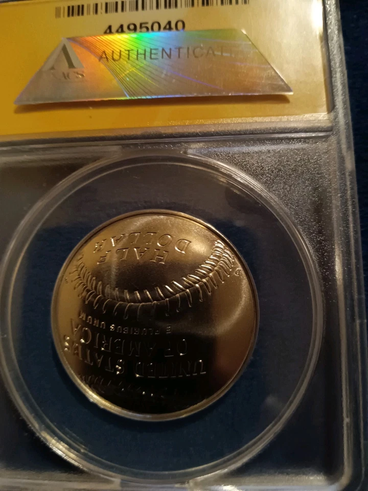 A 2014-D NATIONAL BASEBALL HALL OF FAME UNC. HALF DOLLAR ANACS MS69 - Image 4 of 4