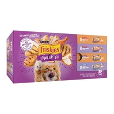 Purina Friskies Shreds Meaty Bits Filet Turkey Cheese Flavor Cat Food 5.5oz/32ct