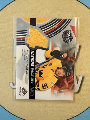 Viktor Arvidsson 2025-26 SP Game Used #4N-VA 2025 4 Nations Face-Off Fabrics