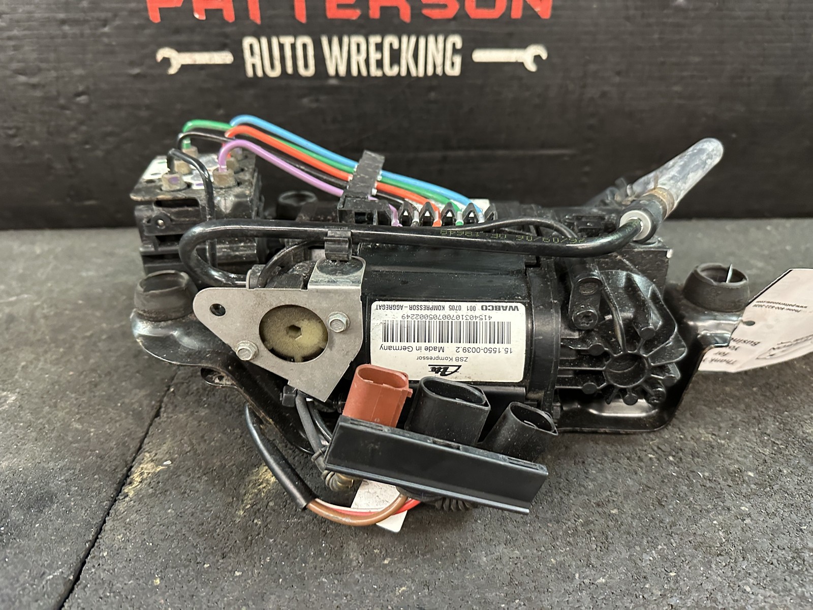 03-12 BENTLEY CONTINENTAL AIR RIDE SUSPENSION COMPRESSOR ID 3D0616005L