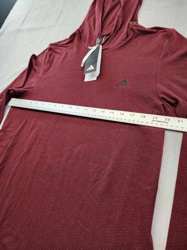 New Adidas Striped Men’s Axis Tech Long Sleeve Lightweight Hoodie Sz Medium - Picture 8 of 8