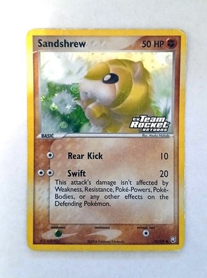 Sandshrew 74/109 Pokemon EX Team Rocket Returns 2004 Reverse Holo Stamped - MP