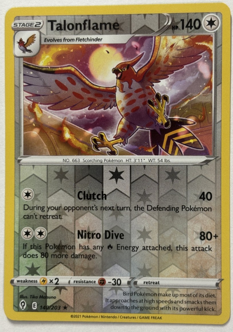TALONFLAME 140/203 R EVOLVING SKIES REVERSE HOLO LP TIKA MATSUNO