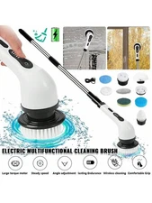 Efficient Cordless Cleaning Brush Set With Multiple Heads For Home And Car Use