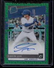 2020 Optic Gavin Lux Rated Rookie Green Mojo /99 Auto RC Los Angeles Dodgers