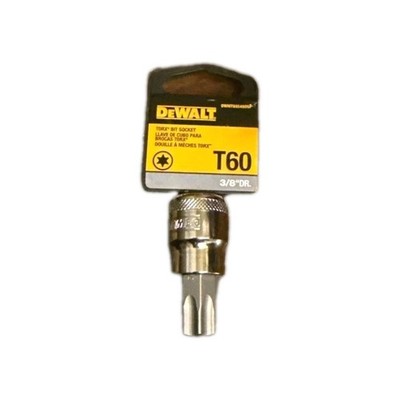  New DeWalt T60 Torx Socket with 3/8 Drive Chrome 