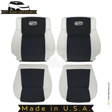 2006-2010 For Jeep Commander Leather & Suede Front Seat Covers 2-tone Gray