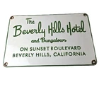 Vintage Beverly Hills Hotel Porcelain Sign - Sunset Boulevard Sign