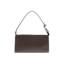 Louis Vuitton Pochette Accessoires Bag 24 Epi Moka Brown Shoulder Pouch Bag