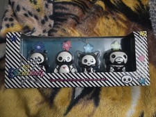 Rare New Skelanimals Figurine Christmas Ornament 4 Pcs Set Hot Topic 2007