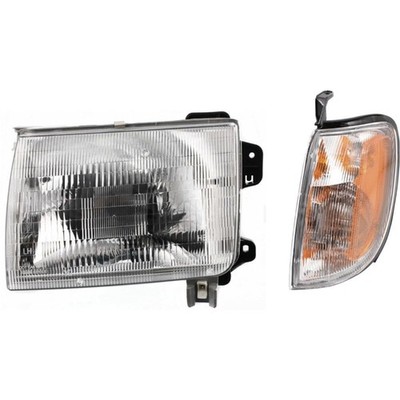 For Nissan Frontier 98-00 Xterra 00-01 2pcs Headlight Left Clear Lens w/Bulbs