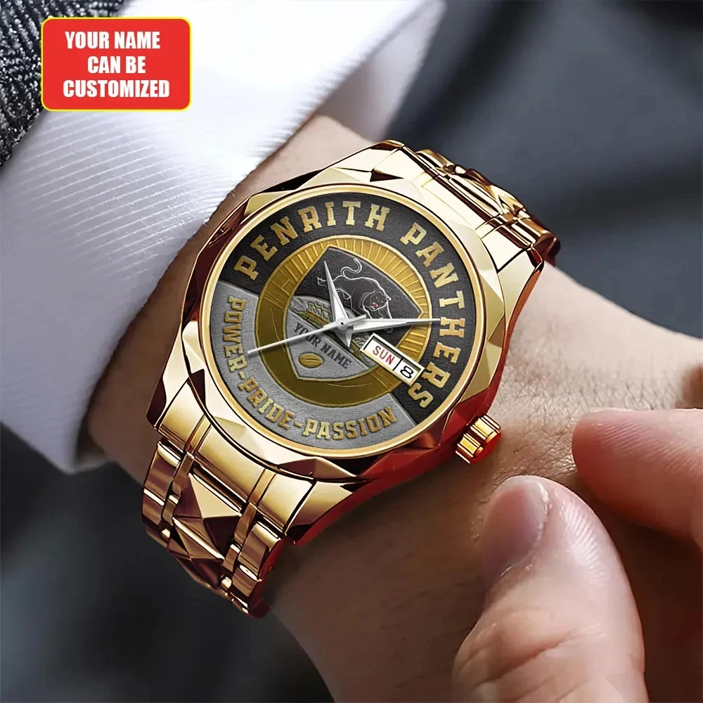 Personalized  Panthers Alloy Luxury Quartz Watch