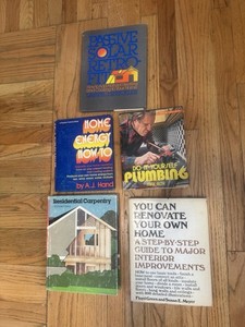 Lot of 5 HARDBACK Reference Books for Home Improvements DIY Carpentry Energy Ect