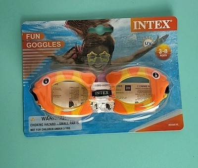 New INTEX Junior GOGGLE ages 3-8 adjustable head strap UV protection