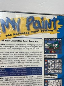 My Paint: The Animated Paint Program (Sega CD, 1994) Sealed has tears - READ