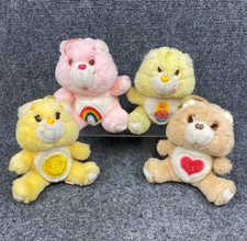 Care Bears Plush Lot 4 VTG 1983 Kenner Cheer Birthday Tenderheart Funshine 6"