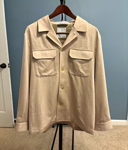 NWT Todd Snyder 100% Italian Cashmere Two-Pocket Overshirt Shacket XL MSRP $1398 - product listing photo