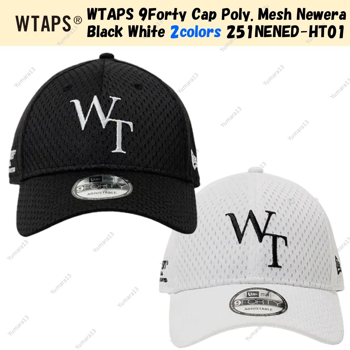 帽子 WTAPS 9FORTY CAP POLY MESH NEWERA BLACK WTAPS 9Forty Cap Poly. Mesh Newera Black White 2colors