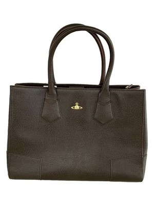 Vivienne Westwood Brown Leather Handbag Satchel Worn Vintage Rare