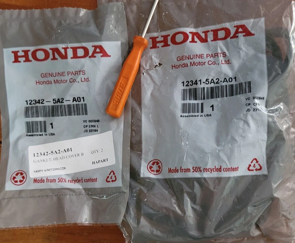 Junta de cubierta de válvula genuina Honda Acura OEM con sello 2,4 L NUEVO ACUERDO CRV TLX ILX Foto 4 de 4