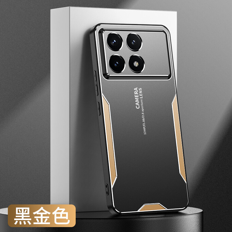 For Xiaomi Poco X6 Pro, Luxury Shockproof Hybrid Metal Aluminum