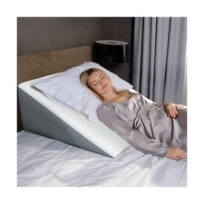 Kolbs Extra Wide Bed Wedge Pillow Super Large Memory Foam Top and Jacquar...