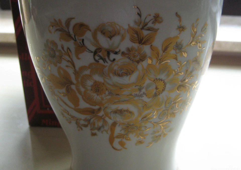 Deckelvase Goldblüte, Ming Collection Vase mit Blütenmuster Gold ***NEU + OVP*** - Bild 2 von 4