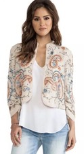 Alice Olivia Eliette embellished Jacket Stone Multicolor Size S NWOT 787