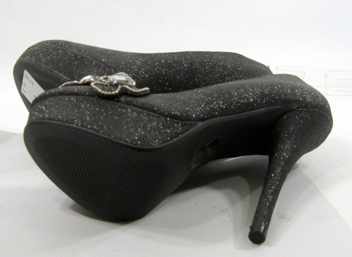 WILD DIVA Black 5.5"High Stiletto Heel Round Toe Shoes Women Size 9 - Picture 5 of 5