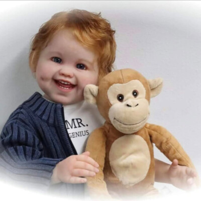 Lovely Toddler Smile Boy 30in Reborn Baby Doll Hand-Rooted Hair Birthday Gift