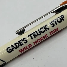 VTG Scripto Pen Gade's Truck Stop Wild Horse Inn Whitie & Mildred Pine Bluffs WY