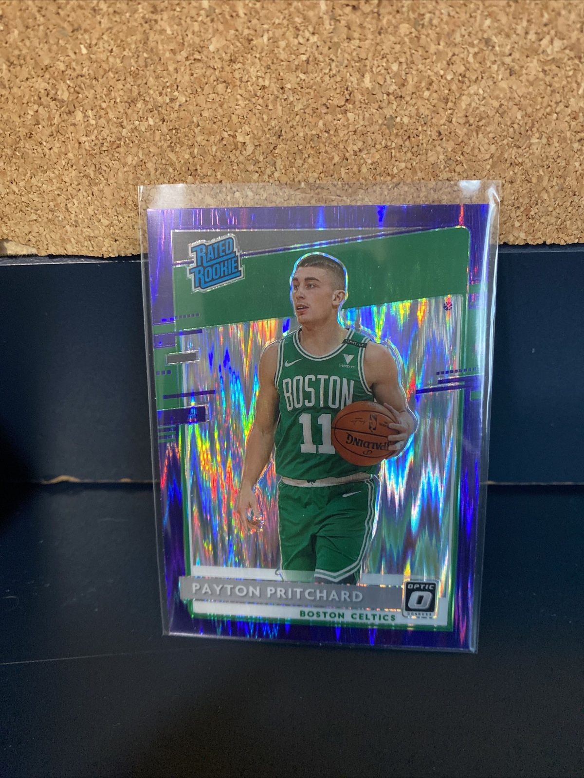 2020 Donruss Optic 176 Payton Pritchard Rated Rookie Purple Pulsar Prizm Celtics