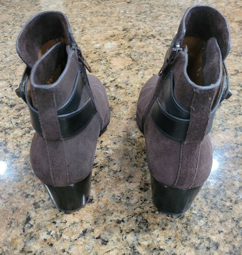 Coach Patricia Suede Bootie Womens Shoes 10B Dark Brown Zip Ankle Boots A00236 - Picture 6 of 12