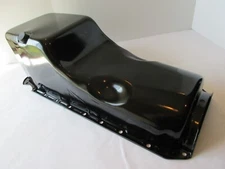 BIG BLOCK CHEVY BLACK STEEL OIL PAN 4 qt. 1965-1976  bbc 396,427,454 #7444BK