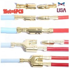 Female Male Wire Crimp Connectors 4.0mm Bullet Terminal Kit Set US 10-100 Sets
