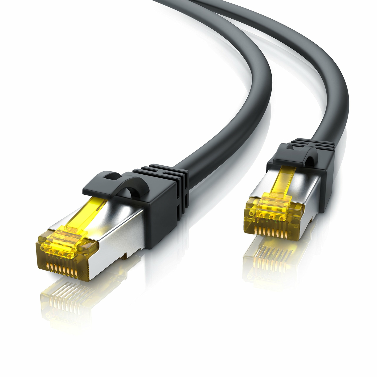 0,25m Cavo di Rete Cat 7 Cavo LAN Ethernet Gigabit 10000 Mbit s - Cavo (r8L)