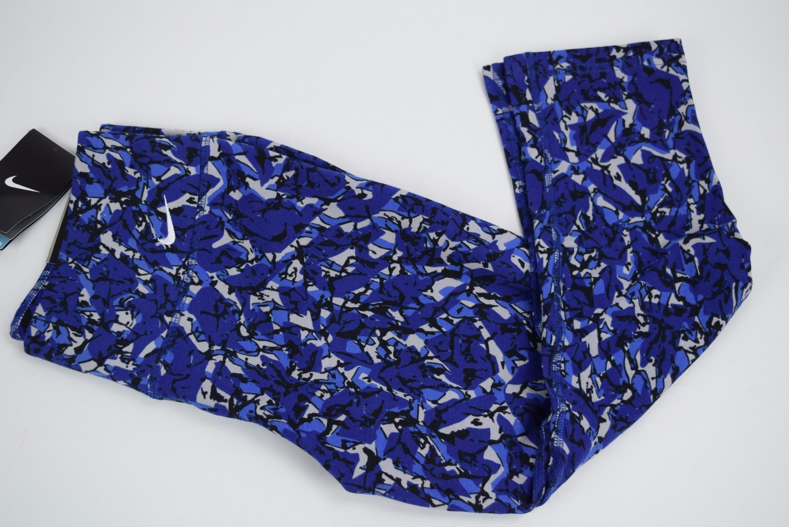 Nike Legend Tight Fit Capris da donna nuove con etichette 823475 455 taglia S M nero blu