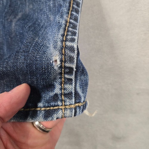 Silver Jeans Men 33x34 Grayson Straight grunge Distressed Denim 925 Series FLAWS - Picture 4 of 14